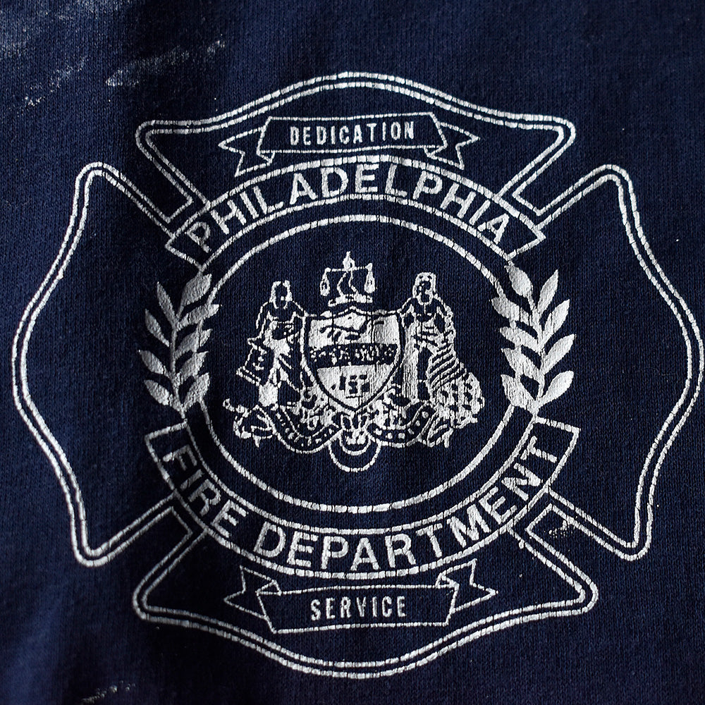 70's～ ペンキ！ “Philadelphia Fire Department“ ポケット付き Tシャツ 250728H