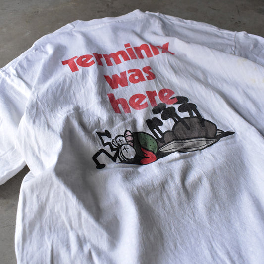90's FRUIT OF THE LOOM “Terminix / Terminix was here” 両面プリント 企業ロゴ Tシャツ USA製 240407