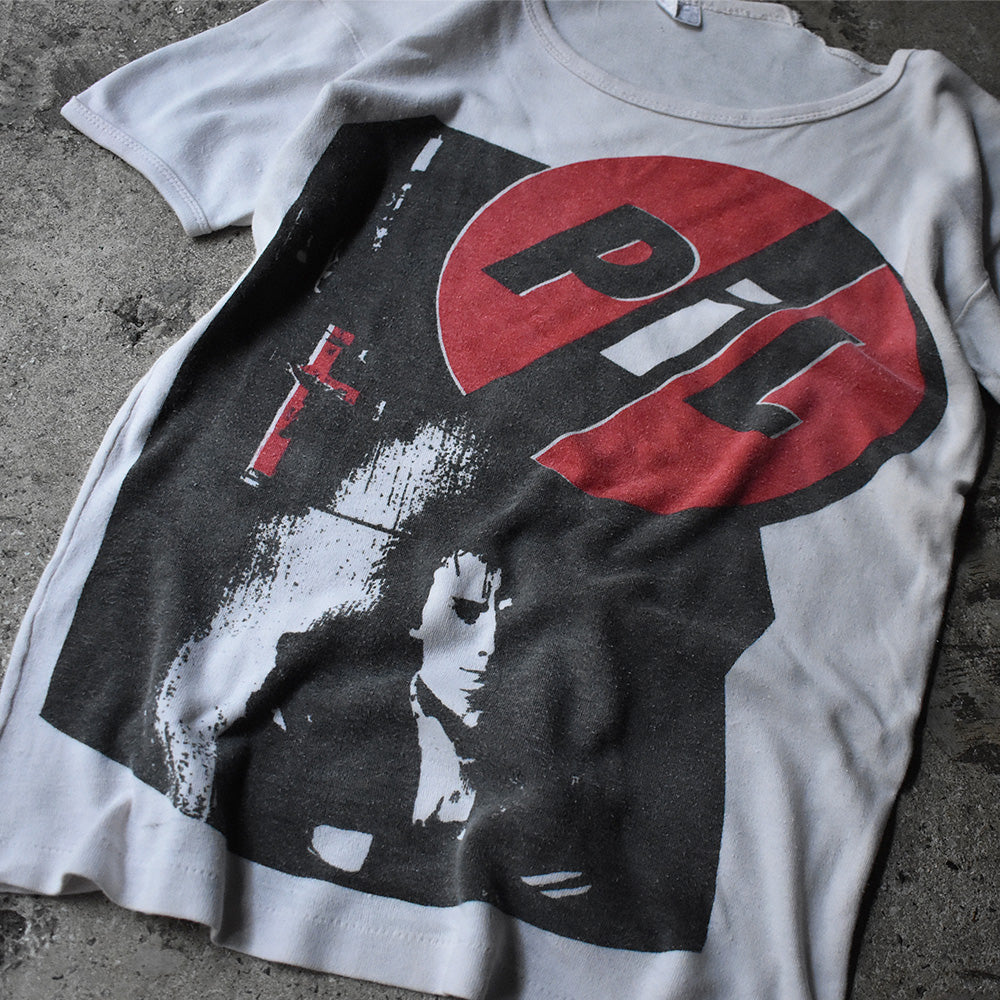 パブリック・イメージ・リミテッド ジョン・ライドン 手刷り大版プリント Tシャツ 1980年 ユーロ製 ヴィンテージ