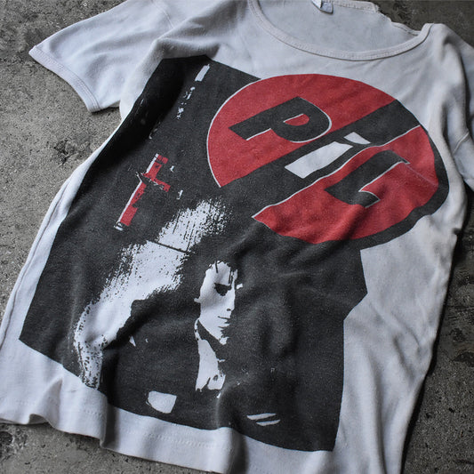 パブリック・イメージ・リミテッド ジョン・ライドン 手刷り大版プリント Tシャツ 1980年 ユーロ製 ヴィンテージ
