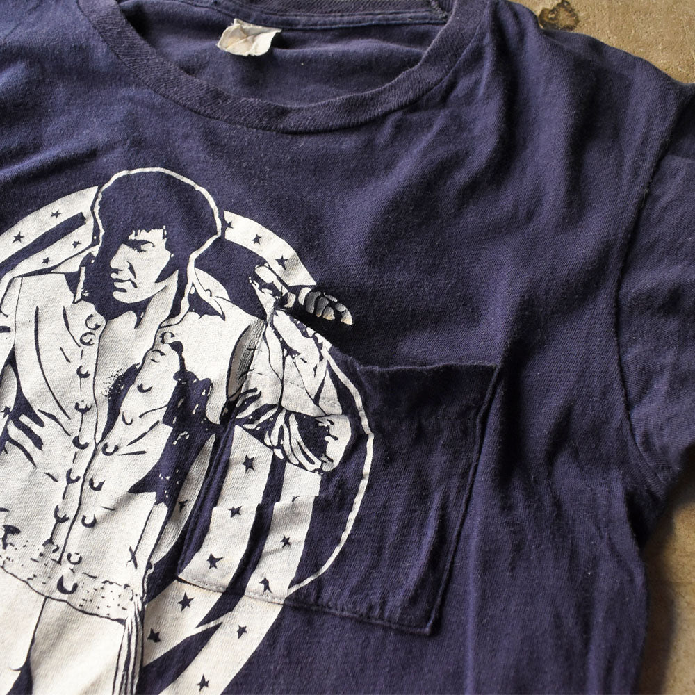 80’s “Elvis Presley” ポケット付き ロック Tシャツ 250912H