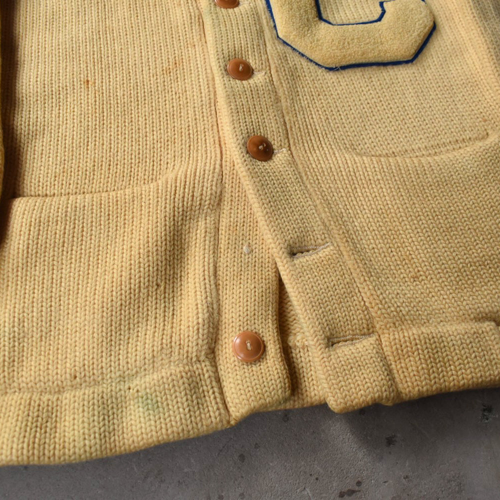 30’s  レタード ウールカーディガン “C☆” 251212H