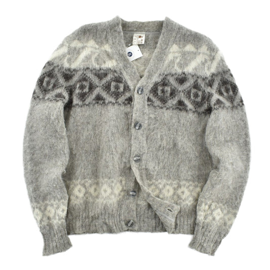 アラフォス Icewool ノルディック カーディガン アイスランド製 70年代 80年代 グレー ヴィンテージ