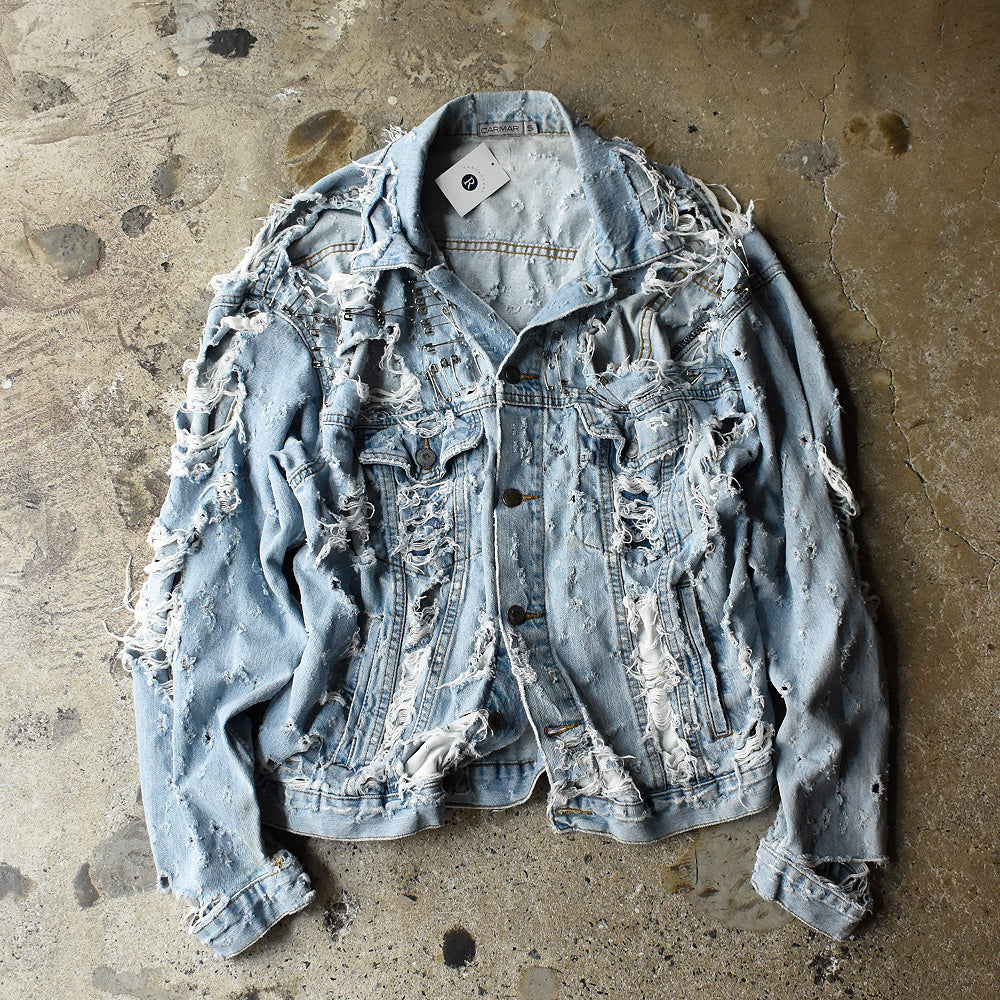 Y2K CARMAR Denim “Grunge×Punk“ ボロ！ デニムジャケット 250707H