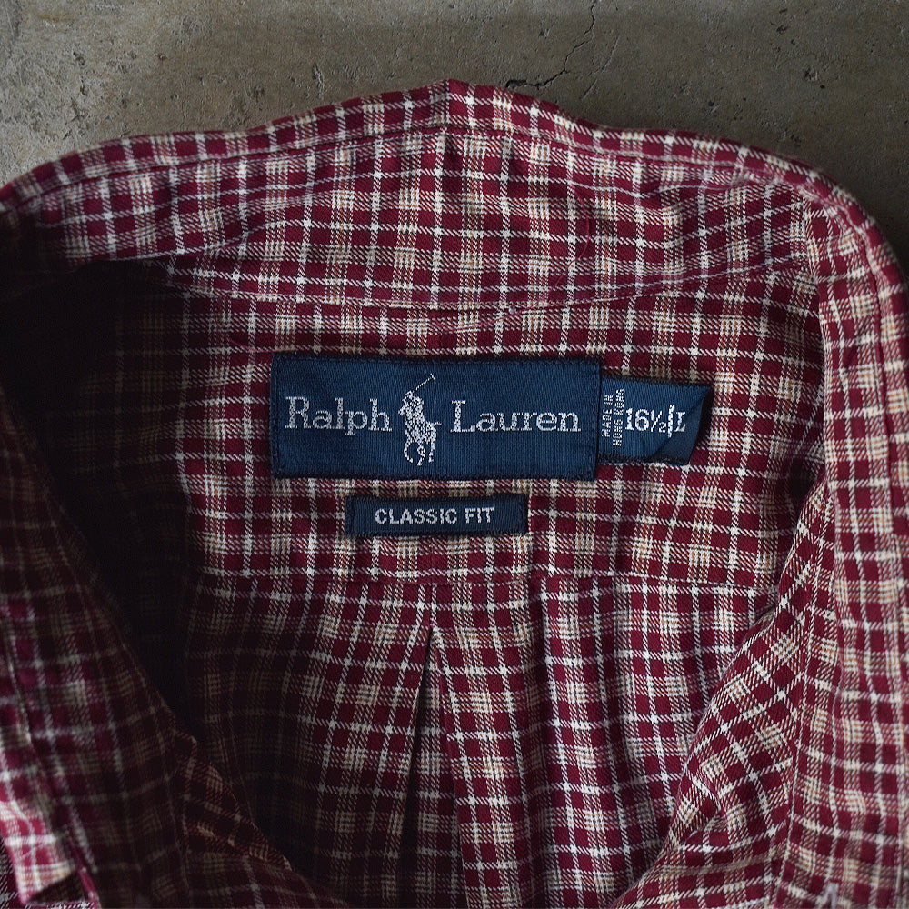 Ralph Lauren/ラルフ ローレン “CLASSIC FIT” チェック ボタンダウンシャツ　230831