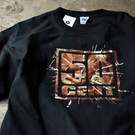 Y2K 50 Cent “Get Rich or Die Tryin'” Rap Tシャツ 240507H