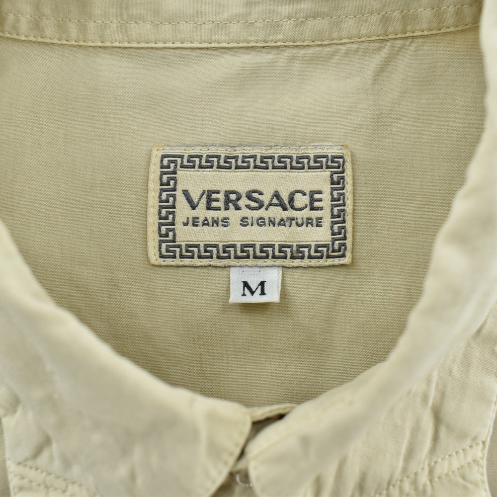 90's VERSACE JEANS SIGNATURE メデューサボタン ウエスタンシャツ イタリア製 261006H