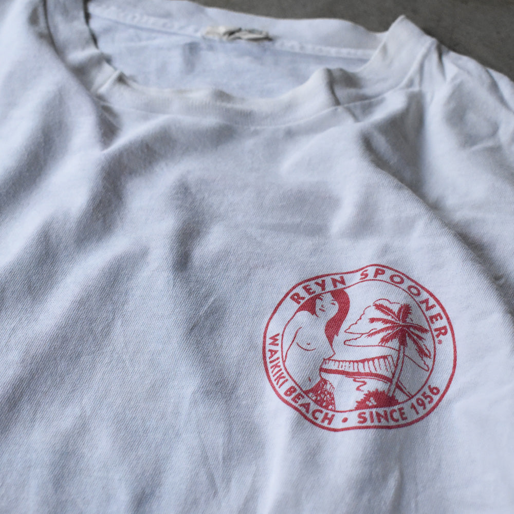 90's REYN SPOONER 乳首ロゴ 両面プリント Tシャツ USA製 240513
