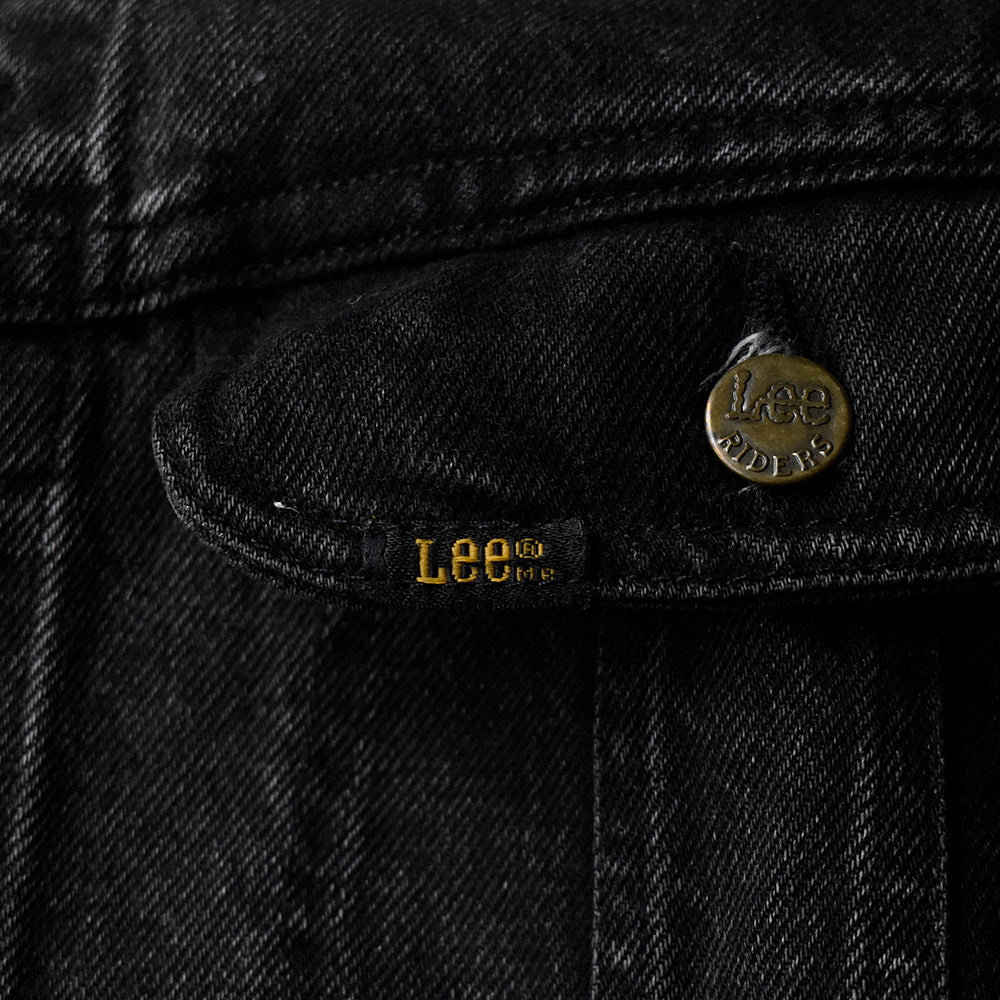 90's Lee 220-5019 PATD-153438 ブラックデニムジャケット USA製 XXL size！ 240603H