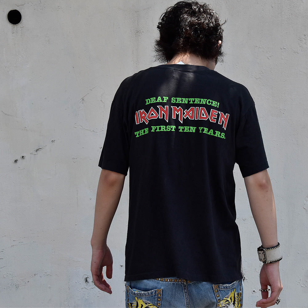 90's　Iron Maiden/アイアン・メイデン　"Deaf Sentence First Ten Years" Tee　 France製　230730H