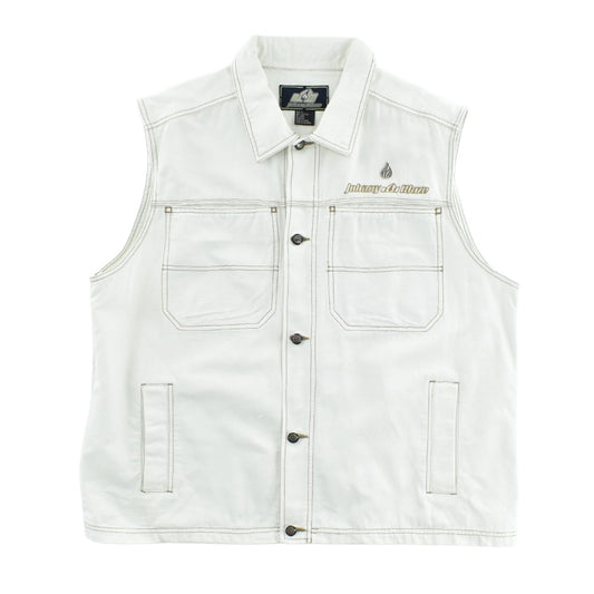 90's Johnny Blaze メタルプレート ワークベスト 白 260310H