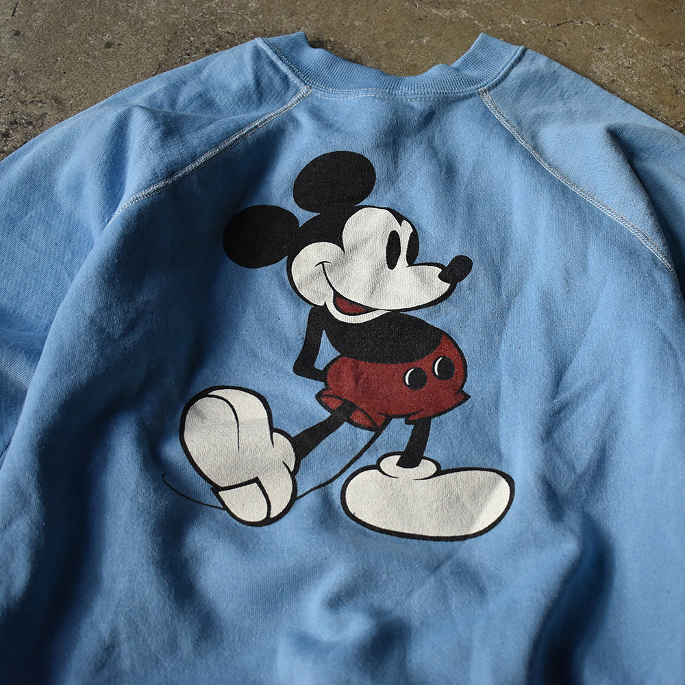 80's Disney “Mickey” ラグランスリーブスウェット 241230H