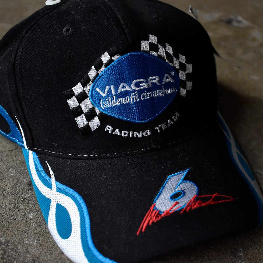 CHECKRED FLAG SPORTS “VIAGRA” 刺繍 ファイヤーパターン！ NASCAR レーシング キャップ デッドストック 250726H