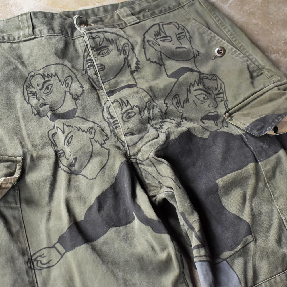 70’s French Army M-47 ハンドペイント ミリタリーパンツ 251007H
