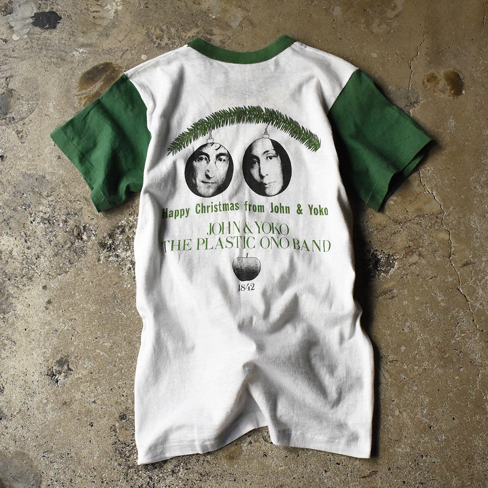 70's John ＆ Yoko “Happy Xmas （War Is Over）“ Tシャツ 241225H