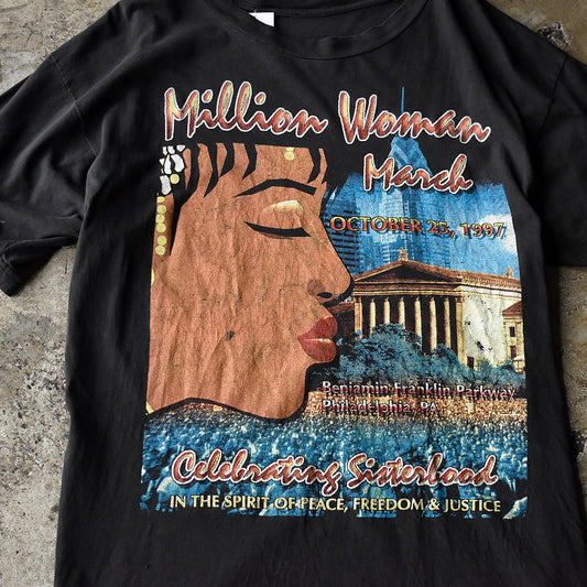 90's “MILLION WOMAN MARCH“ RapTee Type!Tシャツ 250630H