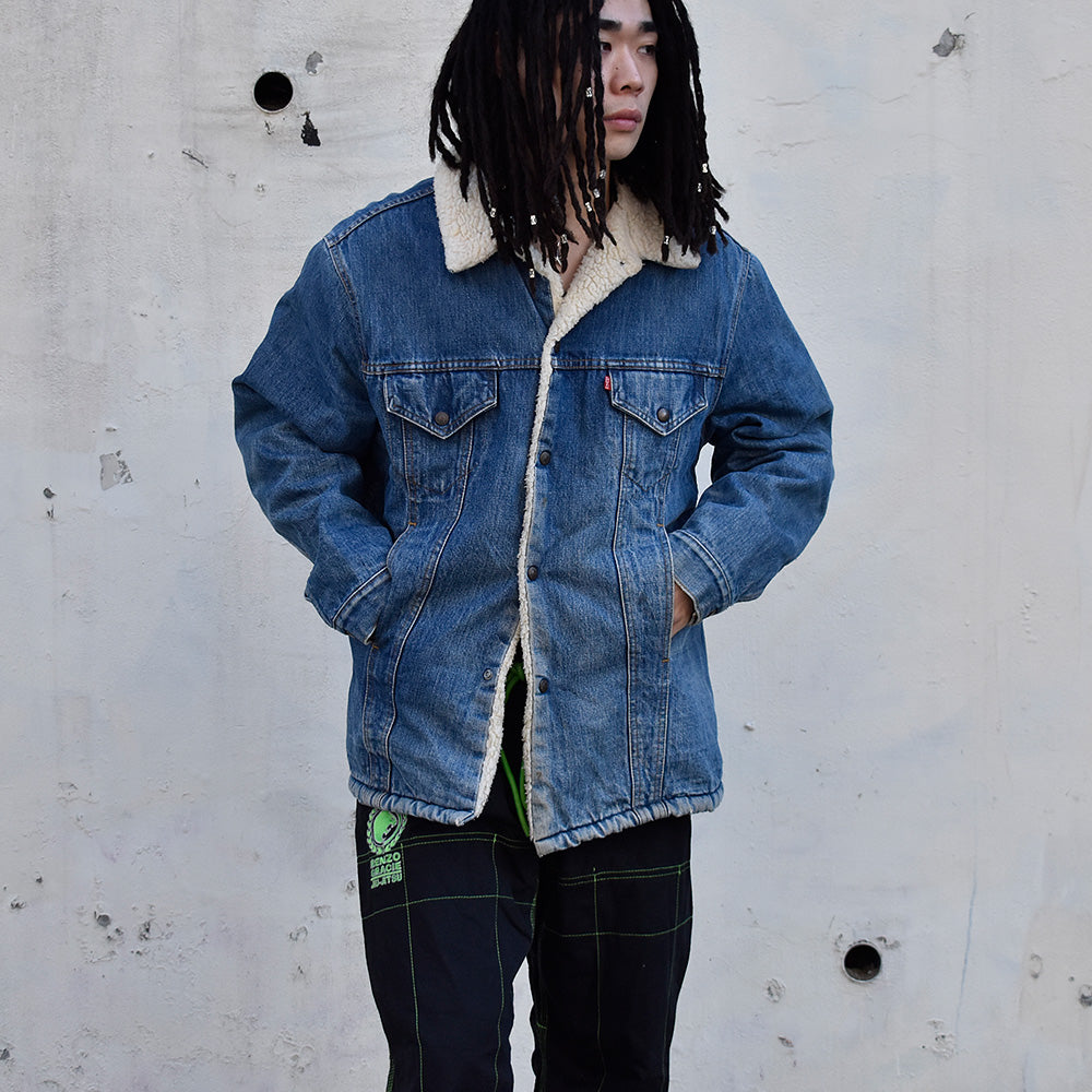 80's Levi's ロング丈 デニムボアジャケット 231215H – LABORATORY®