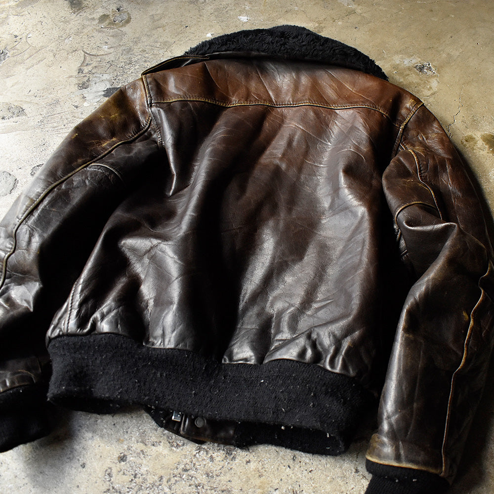 70's Schott “L-S-674-M-S” G-1 Type フライト レザージャケット USA製