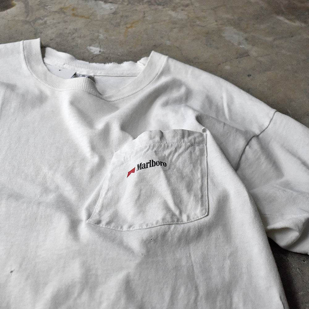 90's ダメージ！ Marlboro "cow boy" Pocket Tシャツ USA製 240308H