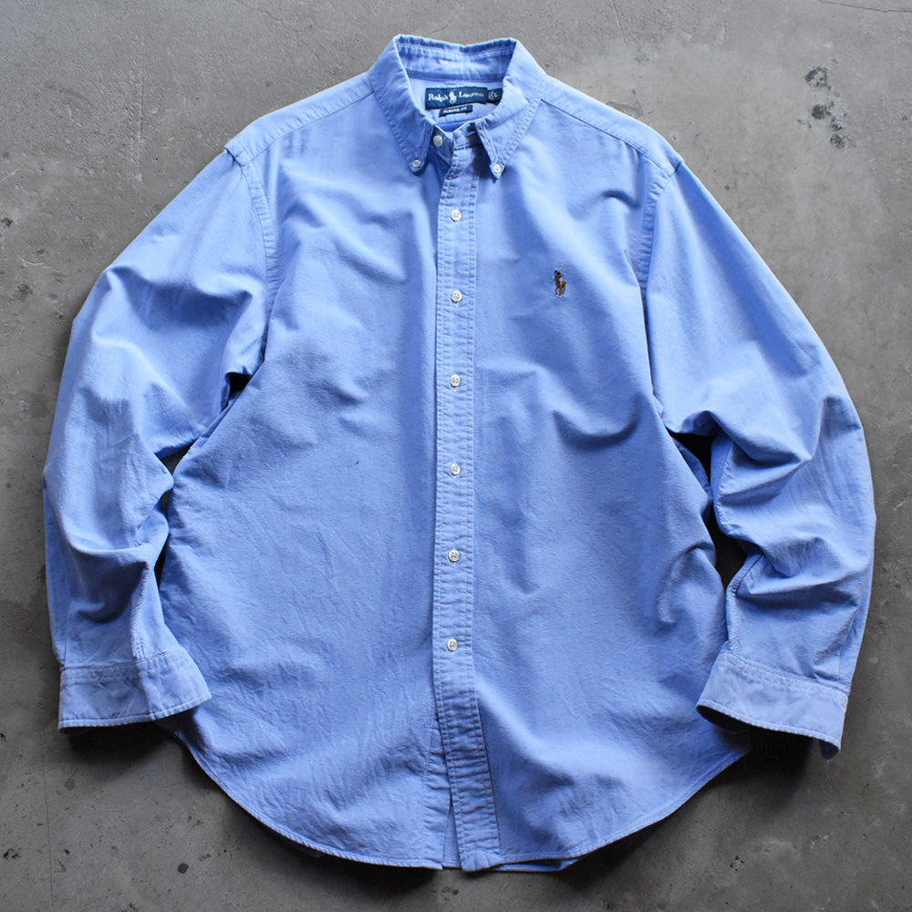 ラルフローレン CLASSIC FIT ボタンダウンシャツ 2000年代 ブルー 古着