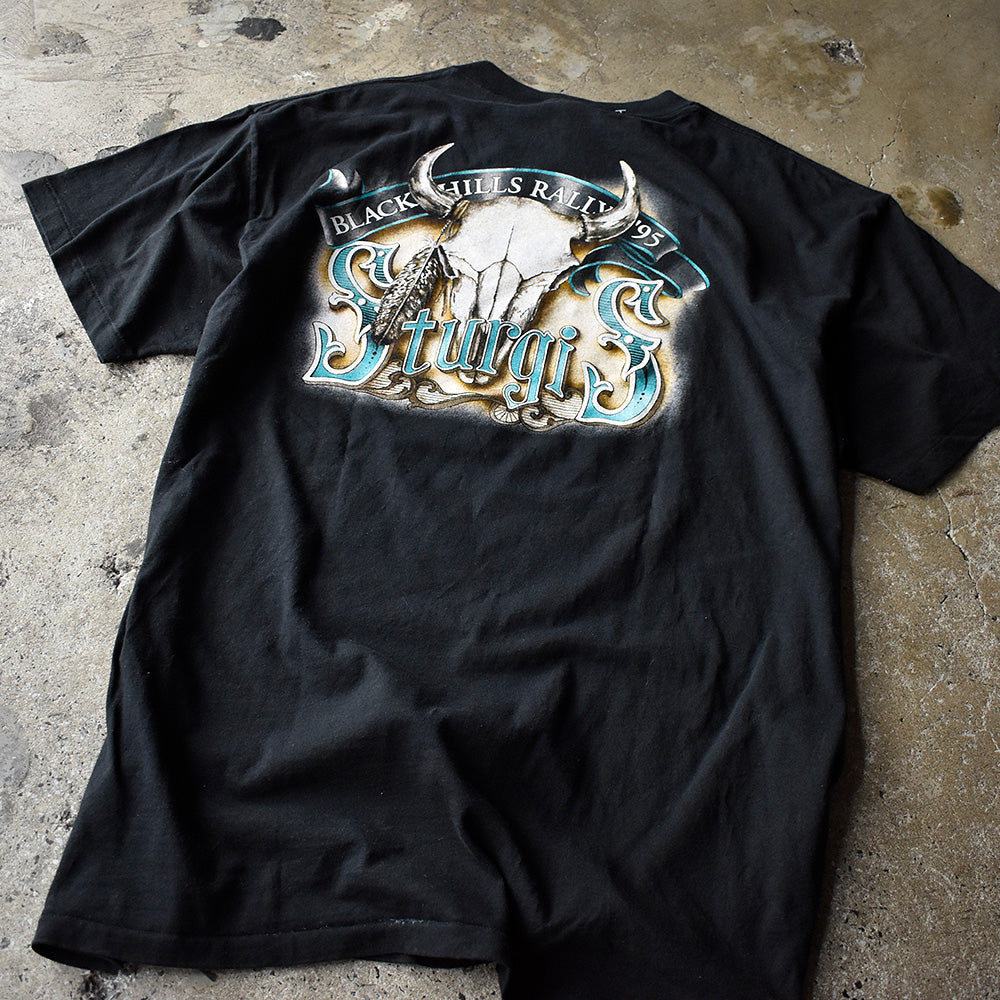 90's Sturgis Bound '95 “Wolf×Bike” バイク Tシャツ USA製 250808H