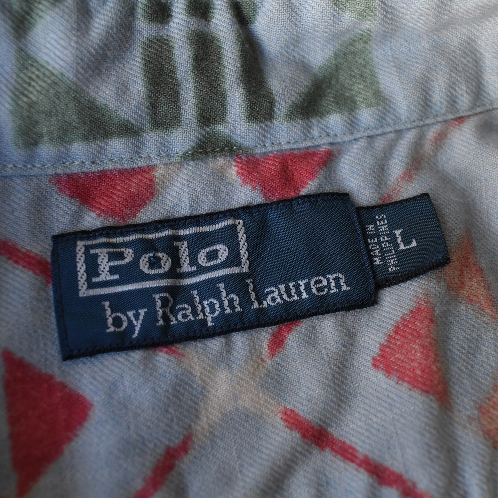 90’s Polo Ralph Lauren ネイティブパターン ワークシャツ 251202H