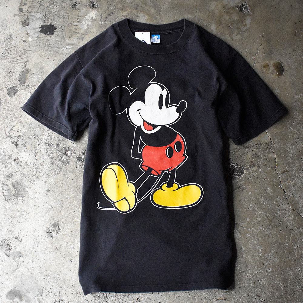 80’s Disney ブラック！”Mickey” Tシャツ USA製 250403H