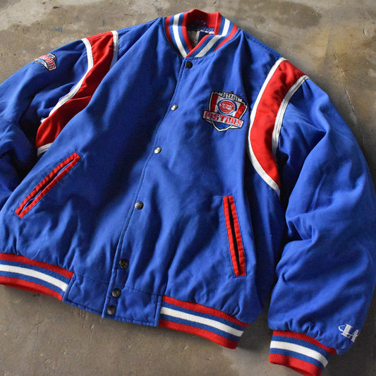 90’s LOGO ATHLETIC “NBA Detroit Pistons” スタジャン アワードジャケット 240219