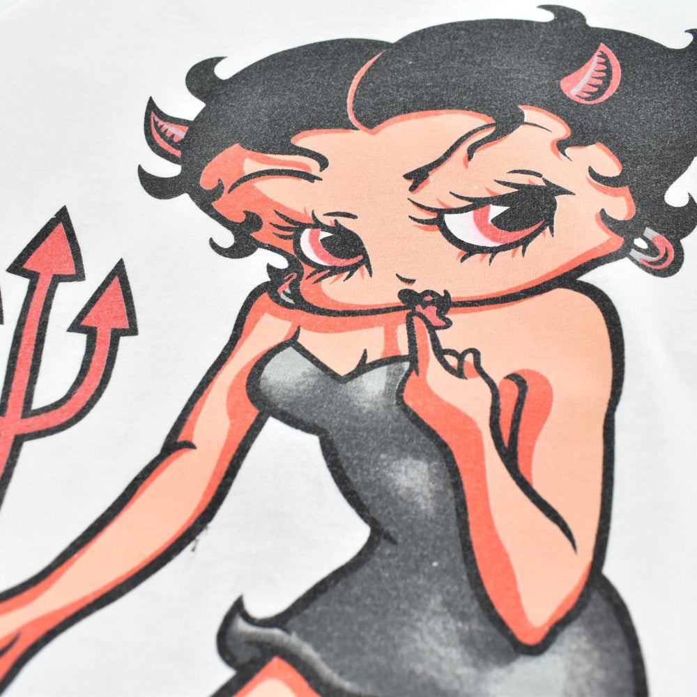 90's Betty Boop "DEVIL" ピンナップ 両面プリント キャラT 260609H