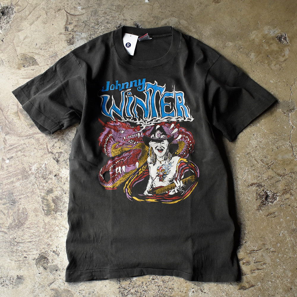 ジョニー・ウィンター 25 Years On The Road 両面グラフィック Tシャツ 1990年 USA製 ヴィンテージ