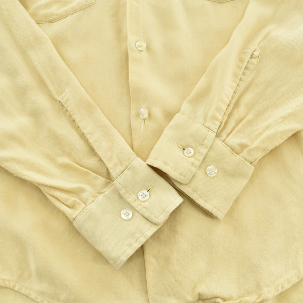 50's Rayon Gabardine ループカラー オープンカラーシャツ 260925H