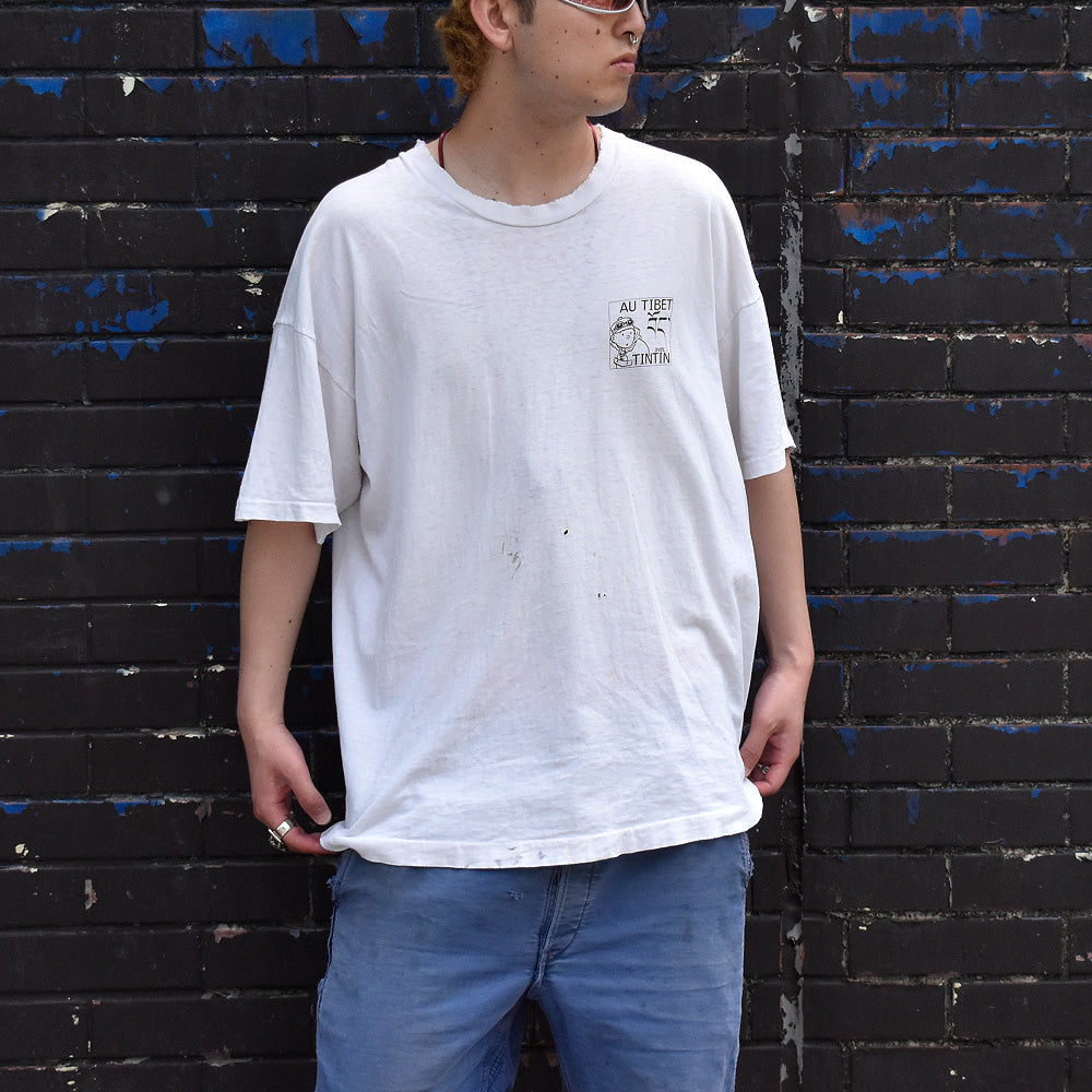 90’s “タンタンの冒険“ Tシャツ 250610H