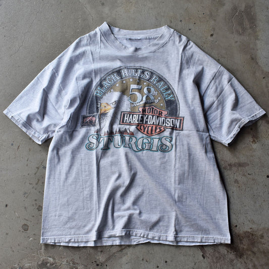 90's Harley-Davidson ”58th BLACK HILLS RALLY STURGIS” バイク Tシャツ 220703H