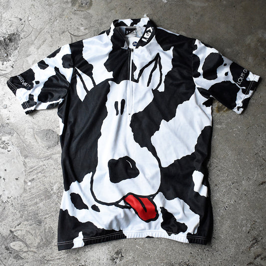 Y2K LOUIS GARNEAU 犬プリント! サイクリングシャツ 240424H