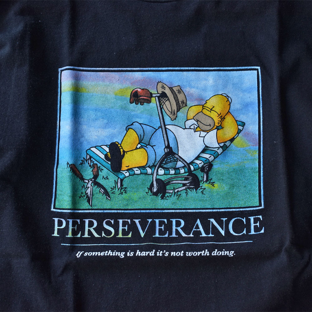 Y2K　The Simpsons/ザ・シンプソンズ "perseverance" Tシャツ　USA製　230715