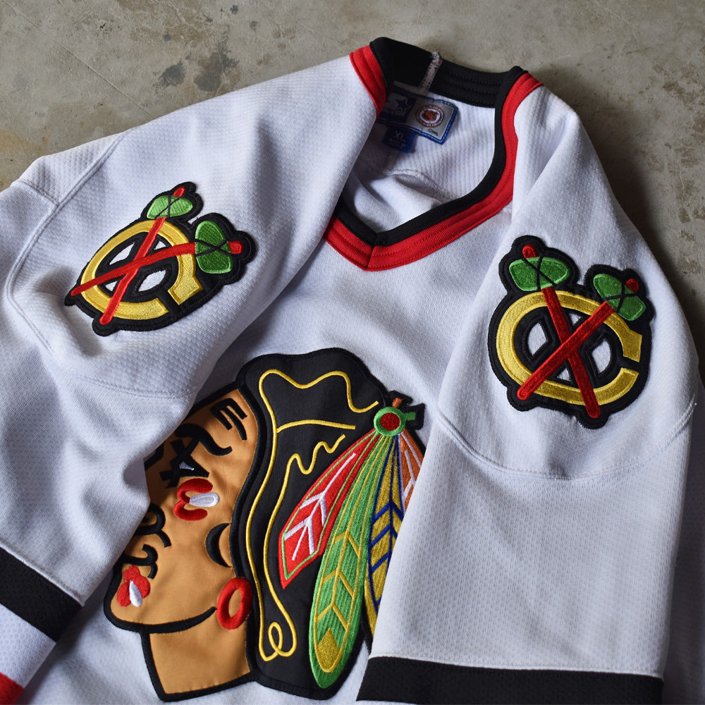 90's STARTER “NHL Chicago Blackhawks” アイスホッケー ゲームシャツ 231109
