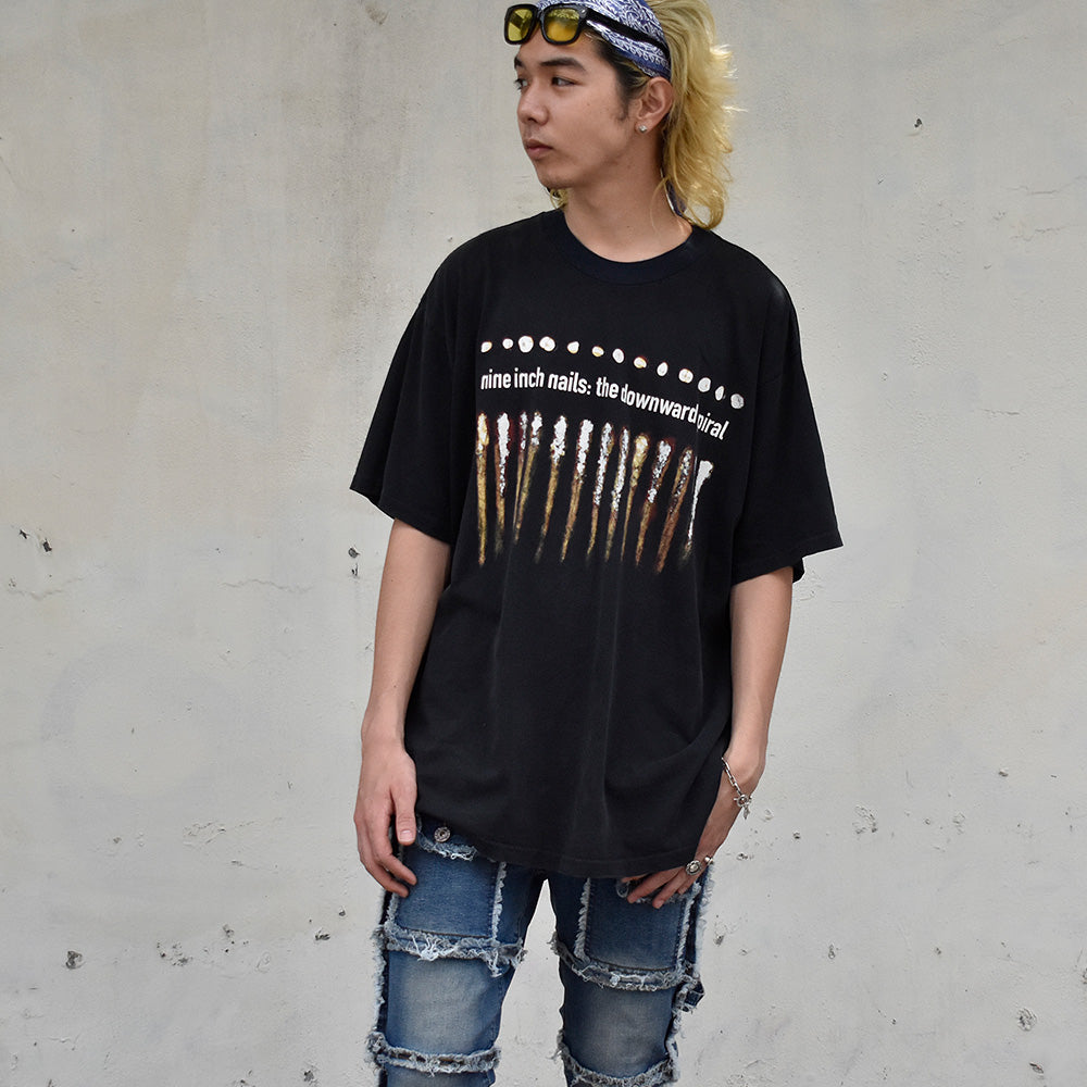 90's Nine Inch Nails “THE DOWNWARD SPIRAL” ロック Tシャツ 250721H