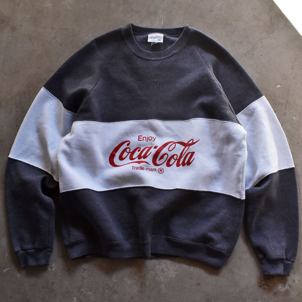 コカ・コーラ ベルバシーン スウェット 90年代〜 グレー×ホワイト USA製 ヴィンテージ