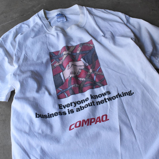 90-00's GILDAN “Compaq” 企業 Tシャツ 240503