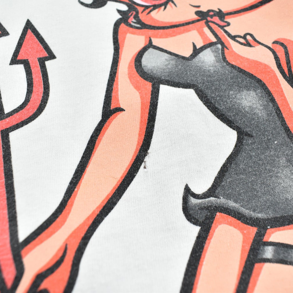 90's Betty Boop "DEVIL" ピンナップ 両面プリント キャラT 260609H
