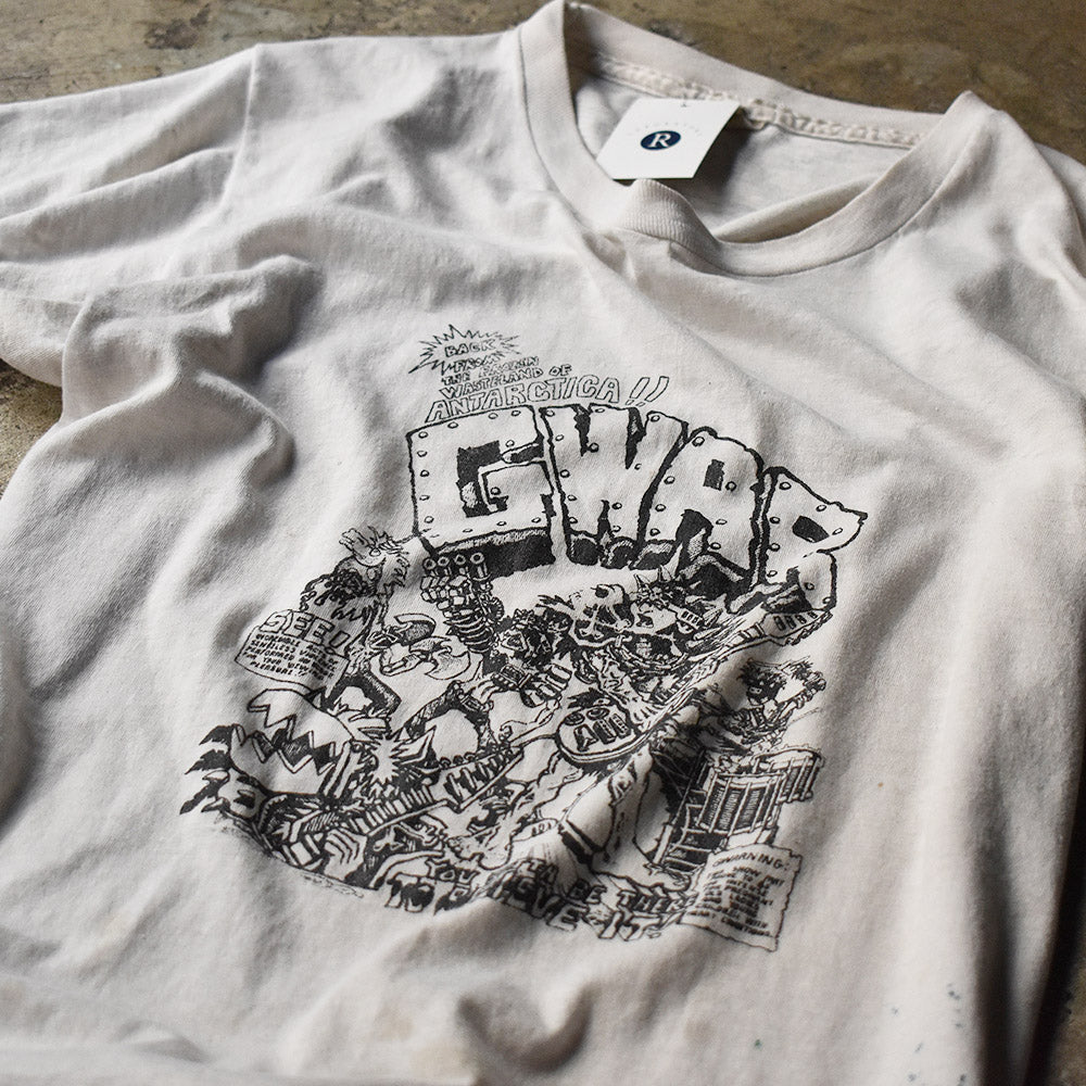 GWAR ブラック単色グラフィック Tシャツ 80年代 ホワイト スクリーンスターズ ヴィンテージ