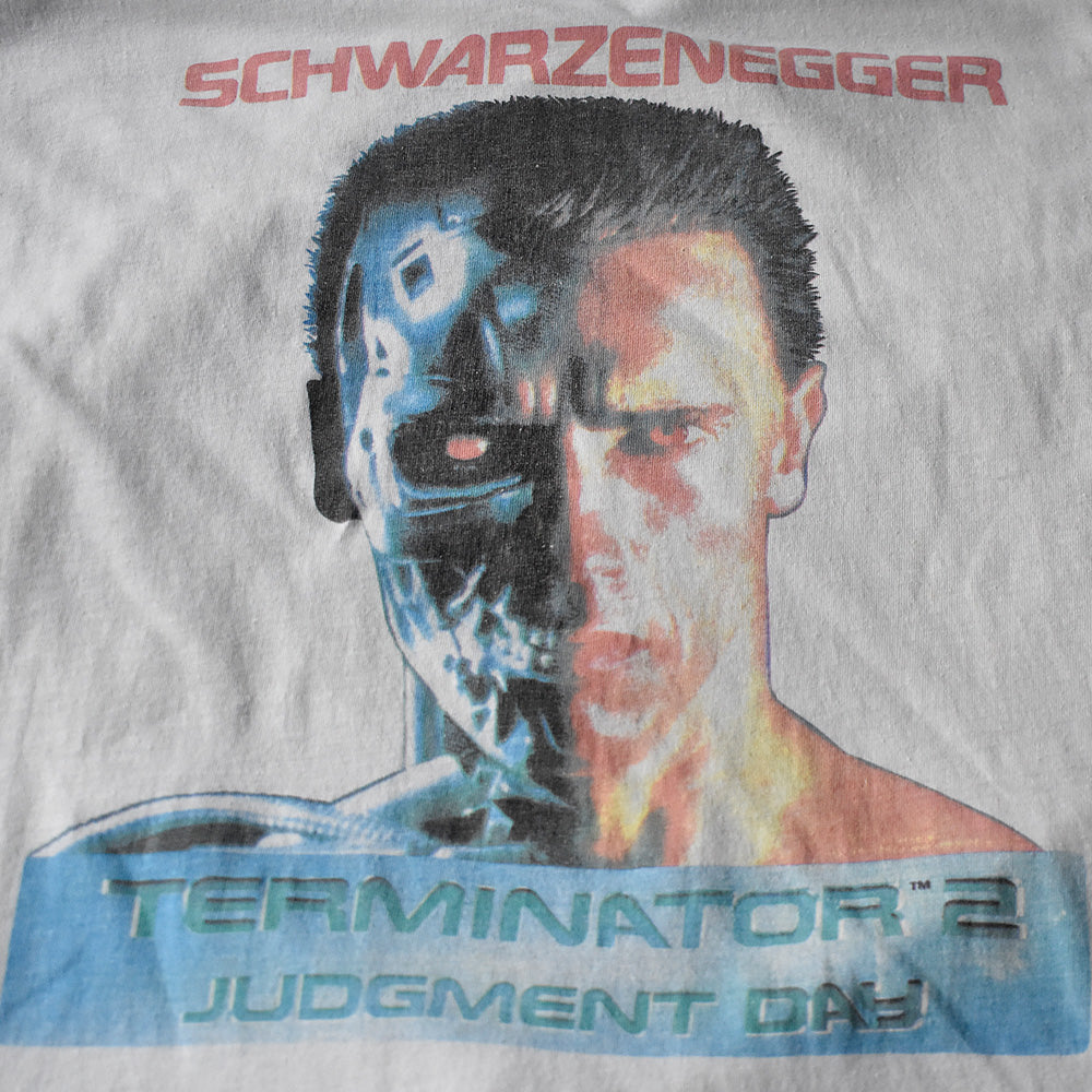 90's “Terminator 2” Schwarzenegger movie Tシャツ 240226H