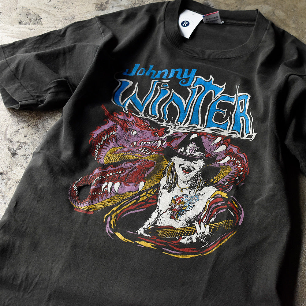 90's Johnny Winter “25 Years On The Road” Tシャツ 240207H