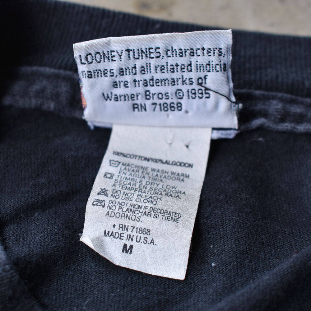 90's　Looney Tunes/ルーニー・テューンズ "CAUTION" Tシャツ　USA製　230530