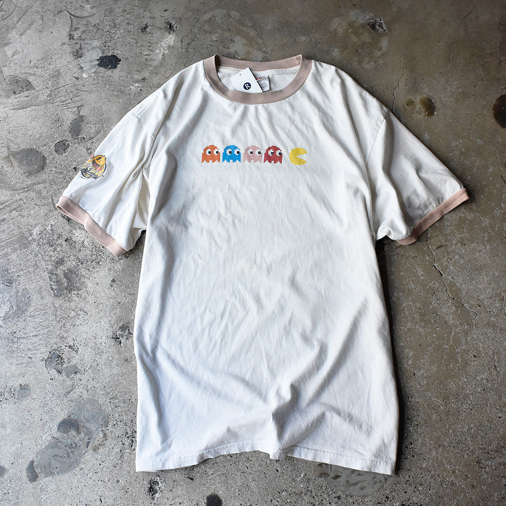 Y2K namco “PAC-MAN” ゲーム リンガーTシャツ 250712H
