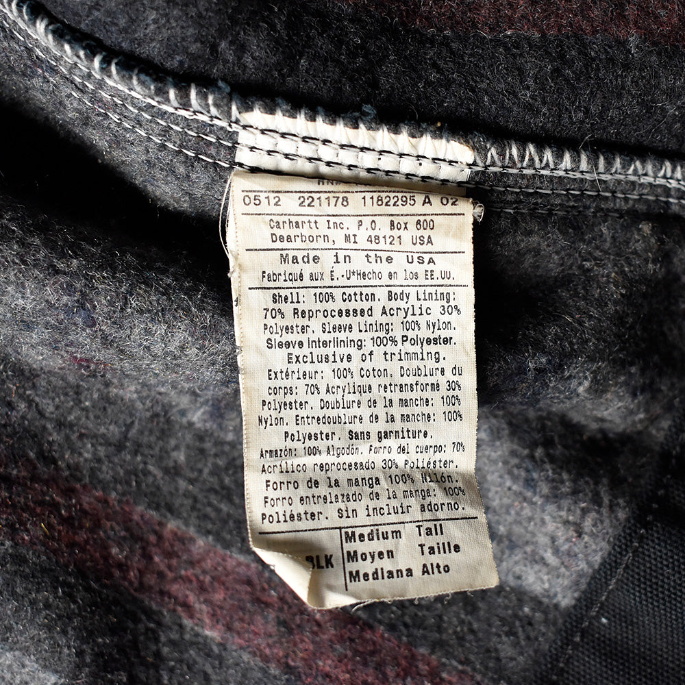 Y2K Carhartt ブラック！ 刺繍 デトロイトジャケット ブランケットライナー USA製 241108H