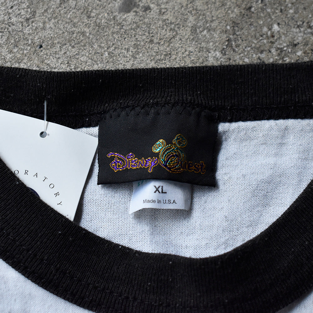 Y2K Disney “DisneyQuest“ リンガーTシャツ USA製 240510H