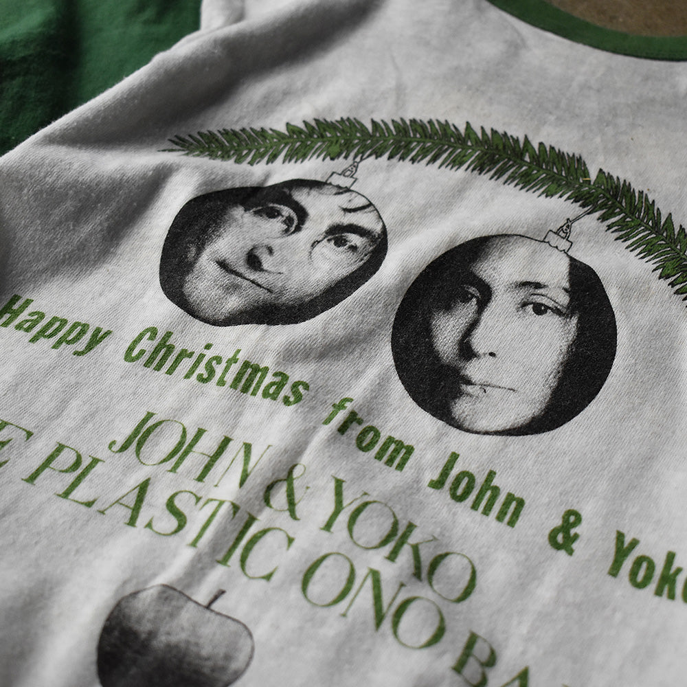 70's John ＆ Yoko “Happy Xmas （War Is Over）“ Tシャツ 241225H