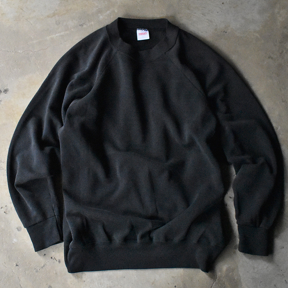90's ULTRA SWEATS ブラック！ ラグラン 無地スウェット USA製 240423