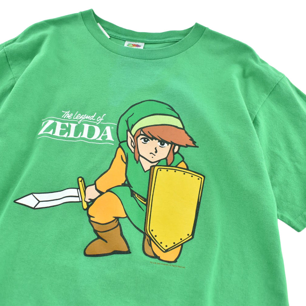 ゼルダの伝説 リンク ゲームTシャツ 2003年 グリーン 古着